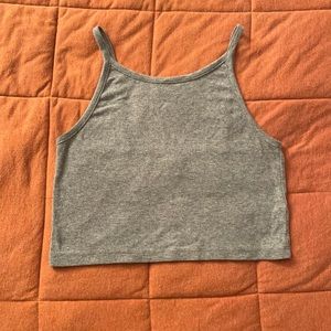 Gray crop top